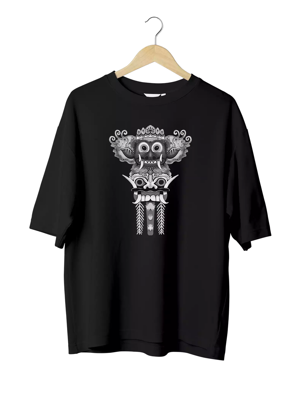 Buy Indonesian Mask Oversized  Drop-Shoulder T-Shirt